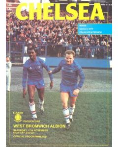 Chelsea v West Bromwich Albion official programme 17/11/1984