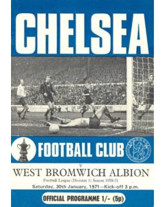 Chelsea v West Bromwich Albion official programme 30/01/1971 Football League