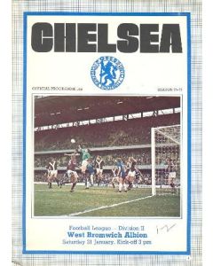 Chelsea v West Bromwich Albion official programme 31/01/1976