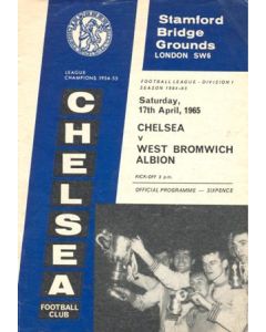 Chelsea v West Bromwich Albion official programme 17/04/1965
