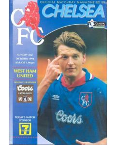 Chelsea v West Ham United official programme 02/10/1994