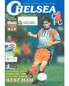 Chelsea v West Ham United official programme 17/02/1996