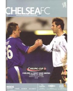Chelsea v West Ham United official programme 27/10/2004