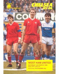 Chelsea v West Ham United official programme 29/03/1986