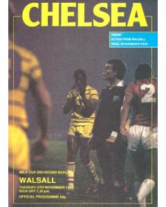 Chelsea v Walsall official programme 06/11/1984