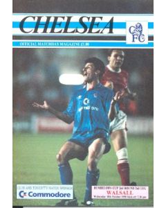 Chelsea v Walsall official programme 10/10/1990