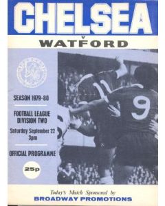 Chelsea v Watford official programme 22/09/1979