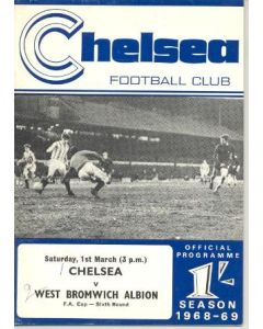 Chelsea v West Bromwich Albion official programme 01/03/1969