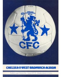 Chelsea v West Bromwich Albion official programme 02/01/1978