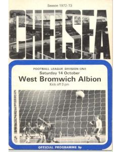 Chelsea v West Bromwich Albion official programme 14/10/1972