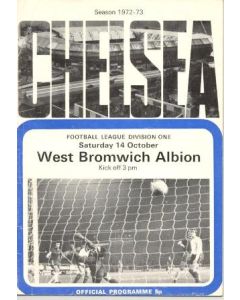 Chelsea v West Bromwich Albion official programme 14/10/1972