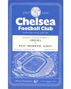 Chelsea v West Bromwich Albion official programme 17/03/1954