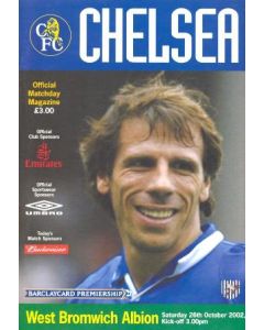 Chelsea v West Bromwich Albion official programme 26/10/2002