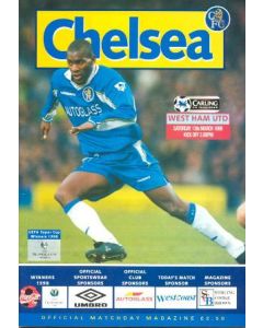 Chelsea v West Ham United official programme 13/03/1999