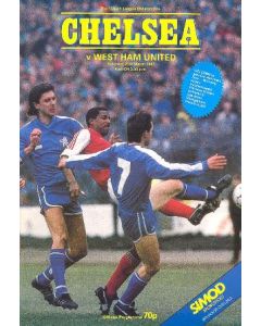 Chelsea v West Ham United official programme 21/03/1987