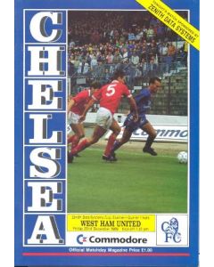 Chelsea v West Ham United official programme 22/12/1989