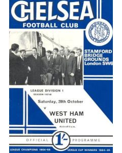 Chelsea v West Ham United official programme 28/10/1967