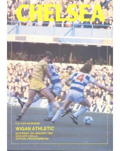 Chelsea v Wigan Athletic official programme 05/01/1985,