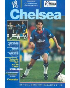 Chelsea v Wimbledon official programme 16/03/1994
