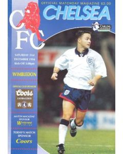 Chelsea v Wimbledon official programme 31/12/1994