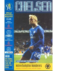 Chelsea v Wolverhampton Wanderers official programme 27/03/2004 Premier League