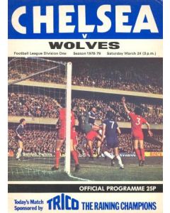 Chelsea v Wolverhampton Wanderers official programme 24/03/1979