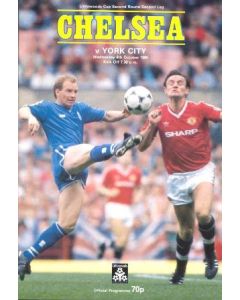 Chelsea v York City official programme 08/10/1986