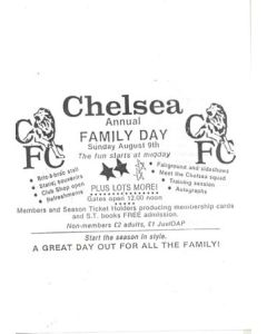 Chelsea Annual Family Day official programme of an unknown season