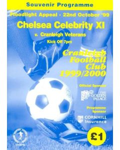 Chelsea Celebrity XI v Cranleigh Veterans official programme 22/10/1999