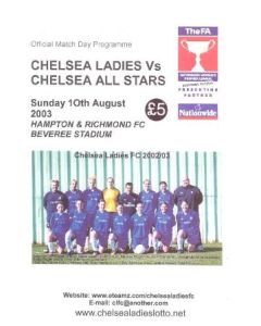 Chelsea Ladies vChelsea All Stars official programme 10/08/2003