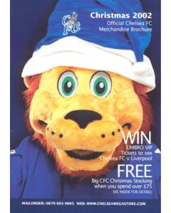 Chelsea Official Merchandise Brochure Christmas 2002