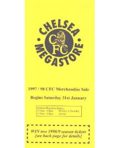 Chelsea Merchandise leaflet of Season 1997-1998