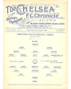 Chelsea Practice Match official programme 19/08/1936