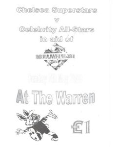 Chelsea Superstars v Celebrity All-Stars official programme 07/05/2000 Charity Match