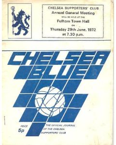 Chelsea Supporters' Club Official Journal 1971-1972