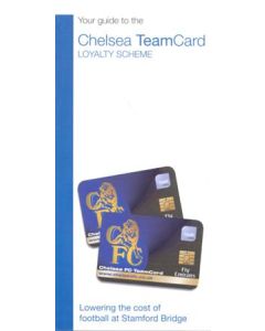 Chelsea Team Card Loyalty Scheme leaflet