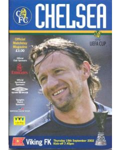 Chelsea v Viking programme 19/09/2002 UEFA Cup