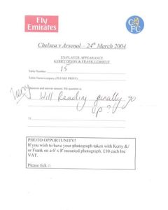 Chelsea v Arsenal 24/03/2004 - Ex-Player Appearance Kerry Dixon & Frank Leboeuf