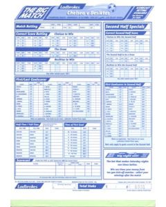 Chelsea v Besiktas betting slip 01/10/2003 Champions League