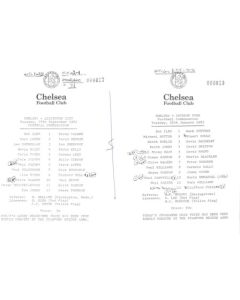 Chelsea v Leicester 28/09/1982 and Chelsea v Swindon 25/01/1983 Reserves official teamsheet Football Combination