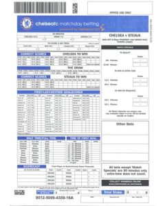 Chelsea v Steaua Bucharest 14/03/2013 Europa League betting slip