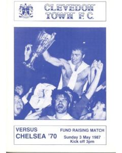 Clevedon Town vChelsea 70's official programme 03/05/1987