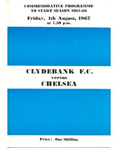 Clydebank vChelsea official programme 04/08/1967