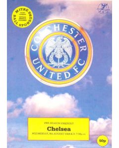 Colchester United vChelsea official programme 09/08/1989