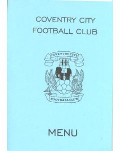 Coventry City v Chelsea menu 09/10/2001