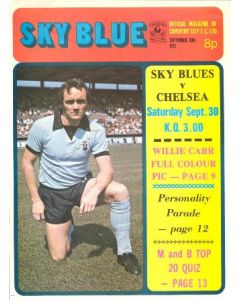Coventry City v Chelsea official programme 30/09/1972