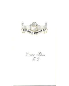 Crystal Palace vChelsea official programme 02/01/1971
