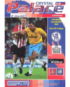 Crystal Palace vChelsea Official Programme 02/08/2003