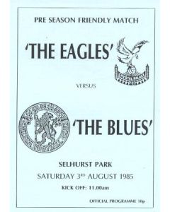 Crystal Palace vChelsea official programme 03/08/1985