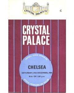 Crystal Palace vChelsea official programme 27/12/1969